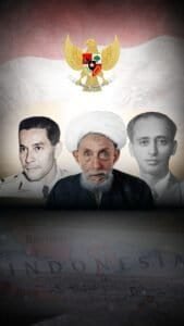 Bakrie Negara Indonesia, gambar tokoh bersejarah dan lambang Garuda Pancasila.